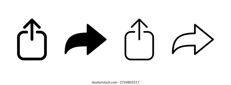 Ilustración vectorial de íconos de Compartir. Compartir signo y símbolo