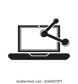 Compartir el diseño de símbolos de ilustración de vector de icono