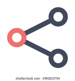 Compartir imagen vectorial de icono. También se puede usar para UI y UX. Adecuado para aplicaciones móviles, aplicaciones web y medios impresos.