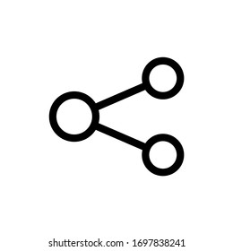 Compartir vectorial de icono aislado en fondo blanco