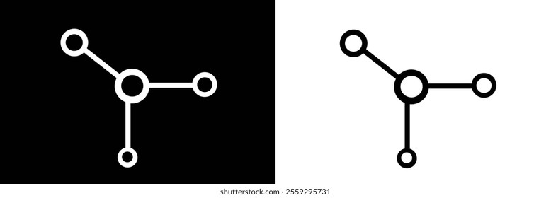 Share icon vector. Share icon isolated on white and Black background. Share icon modern symbol for graphic and web design. Share icon simple sign for logo, web, app, UI.