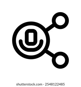 share icon. vector line icon for your website, mobile, presentation, and logo design.