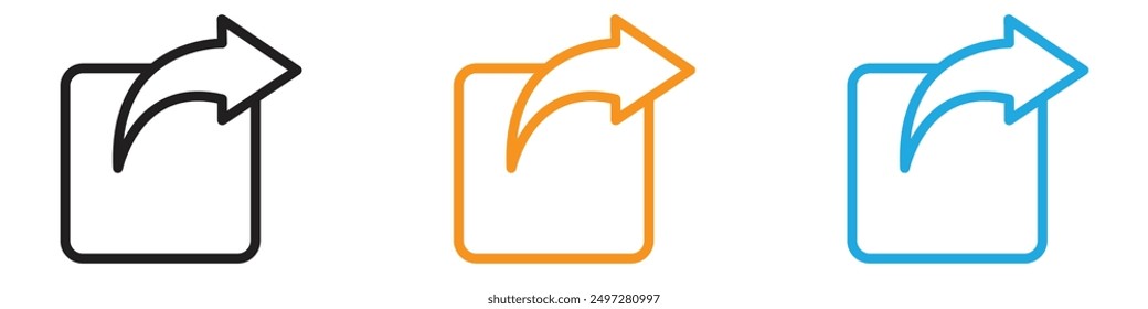 share icon vector logo set collection for web app ui