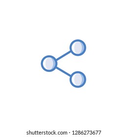 Share icon vector. Share icon modern symbol for graphic and web design. Share icon simple sign for logo, web, app, UI.
