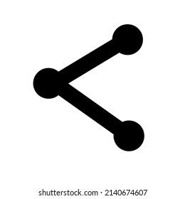 vector de icono compartido en fondo blanco