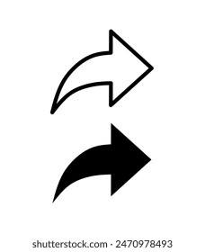 compartir icono Vector sobre fondo blanco