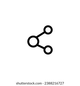 Share icon vector,  outline icon vector for web and mobile apps