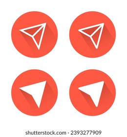 Share icon vector in paper plane style. Social media repost symbol