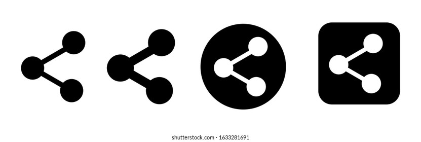 Share Icon Vector Set Isolated on White