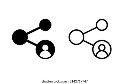 Compartir vector de icono Símbolo y signo de uso compartido