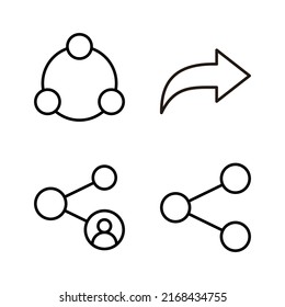Share icon vector. Sharing sign and symbol