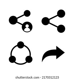 Share icon vector. Sharing sign and symbol