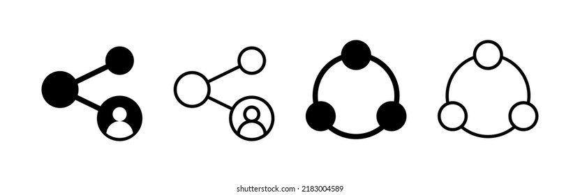 Share icon vector. Sharing sign and symbol