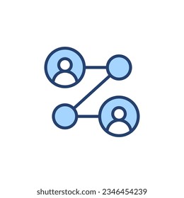 Compartir vector de icono Símbolo y signo de uso compartido