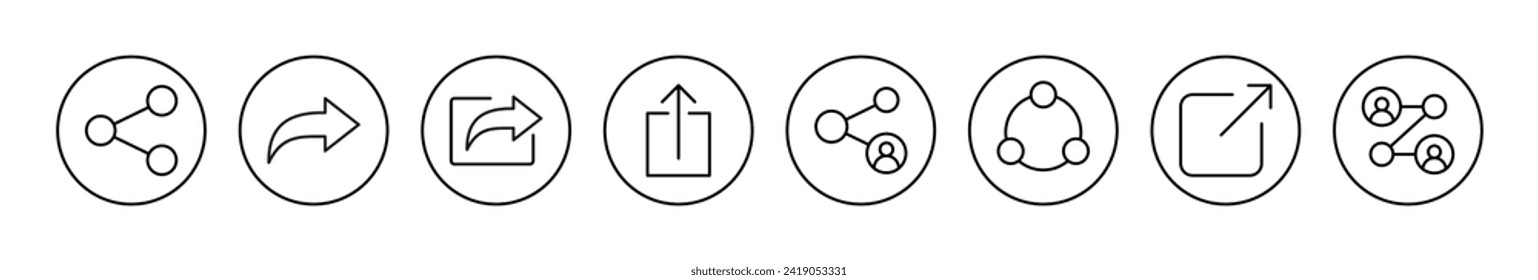 Share icon vector. Sharing sign and symbol