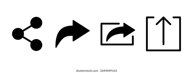 Vector de íconos de Compartir. Compartir signo y símbolo