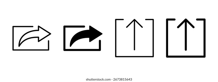 Symbol-Vektor teilen. Freigabezeichen und -symbol