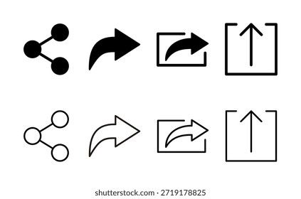 Symbol-Vektor teilen. Freigabezeichen und -symbol