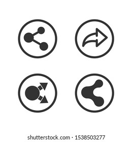 Share Icon vector sign isolated for graphic and web design. Share symbol template color editable on white background.