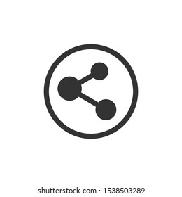 Share Icon vector sign isolated for graphic and web design. Share symbol template color editable on white background.