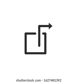 Share icon vector sign isolated for graphic and web design. Share symbol template color editable on white background.