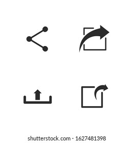 Share icon vector sign isolated for graphic and web design. Share symbol template color editable on white background.