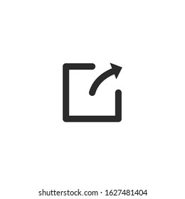 Share icon vector sign isolated for graphic and web design. Share symbol template color editable on white background.