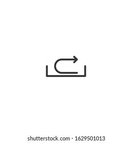 Share Icon vector sign isolated for graphic and web design. Share symbol template color editable on white background.