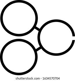 Share Icon vector sign isolated for graphic and web design. Share symbol template color editable on white background.  Share icon, social media connection symbol for web site, app, UI. 