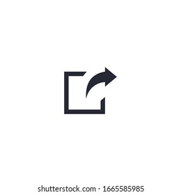 compartir símbolo vectorial de icono aislado para diseño gráfico y web. compartir el color de la plantilla de símbolos editable en fondo blanco.
