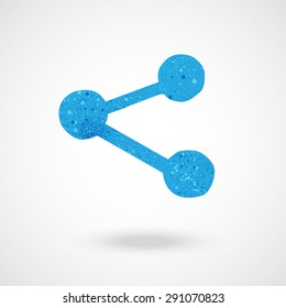 share icon vector with texture illustration.
