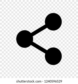 Share icon vector transparent grid