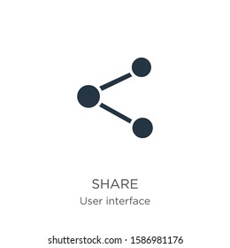 Share icon vector. Trendy flat share icon from user interface collection isolated on white background. Vector illustration can be used for web and mobile graphic design, logo, eps10