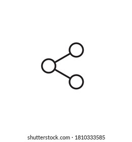 Share Icon Vector in Trendy Outline Style. Editable Stroke