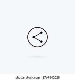 Share Icon Vector in Trendy Style Isolated on Gray Background