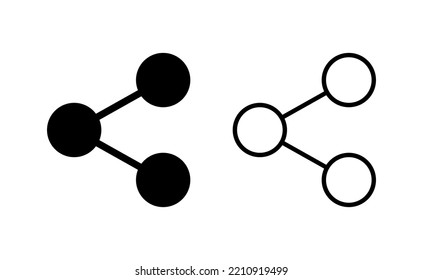 Share icon vector for web and mobile app. Sharing sign and symbol