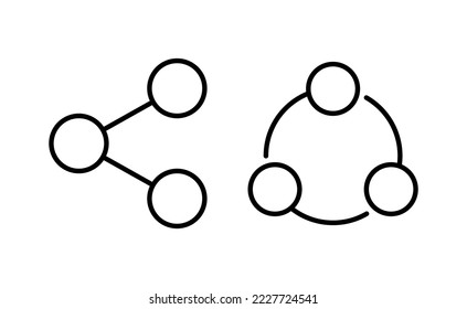 Share icon vector for web and mobile app. Sharing sign and symbol