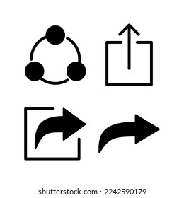 Share icon vector for web and mobile app. Sharing sign and symbol