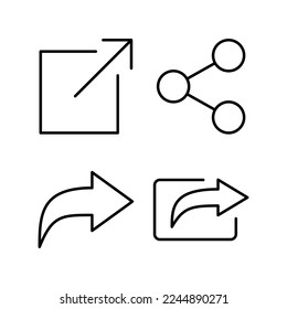 Share icon vector for web and mobile app. Sharing sign and symbol