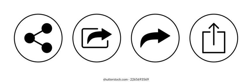 Share icon vector for web and mobile app. Sharing sign and symbol