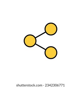 Share icon vector for web and mobile app. Sharing sign and symbol