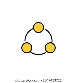 Share icon vector for web and mobile app. Sharing sign and symbol