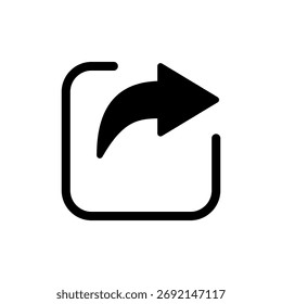 Compartilhar vetor de ícone para aplicativo móvel e Web. Sinal e símbolo de compartilhamento