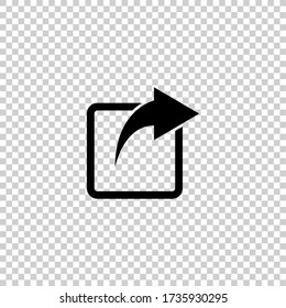 Share icon vector.Arrow symbol.Send arrow concept
