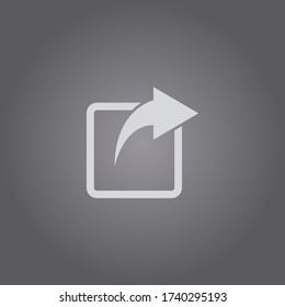 Share icon vector.Arrow symbol.Send arrow concept