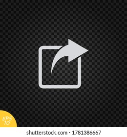 Compartir icono vector.Símbolo de flecha.Concepto de flecha de envío