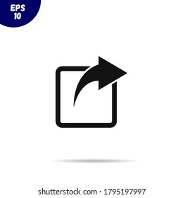Share icon vector.Arrow symbol.Send arrow concept