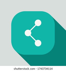 Share icon, website share button vector design isolated on white background. Websites essential icon collection.
