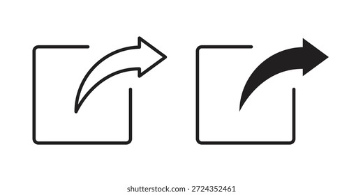Iconos de Compartir de color negro en varios estilos