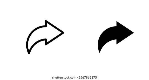 Share icons collection in Filled flat and thin line style.